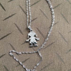 LITTLE GIRL CHARM W CHAIN